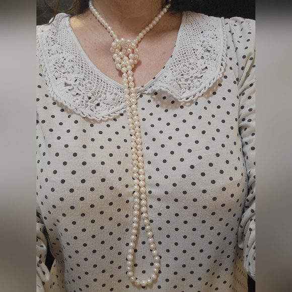 AKOYA PEARL LONG NECKLACE [7MM] - Picture 3 of 11
